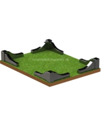 Ритуальный комплекс Ограда Элегия 4 столбика